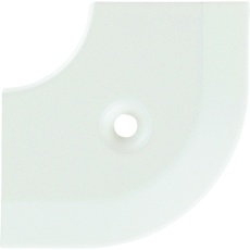 【20-111LMWHO51】ASSIST 床金物20-111LM(WHO)ヘの字押えコーナー アルミホワイト 出隅 43×43mm