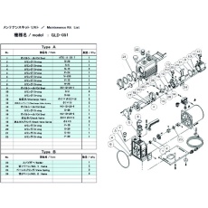 【GLD-051 MAINTENANCEKIT A】ULVAC GLD-051用メンテナンスキットA