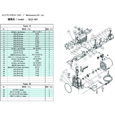 【GLD-051 MAINTENANCEKIT B】ULVAC GLD-051用メンテナンスキットB