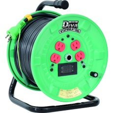 【NPDM-EK34】日動 電工ドラム デジタルドラム 標準型 電圧電流メーター付 過負荷漏電保護兼用 30m