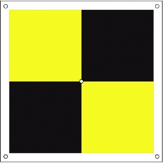 【6300001179】グリーンクロス ドローン用対空標識プラス型(黄黒)