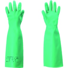 【37-185-10】アンセル 耐溶剤作業手袋 アルファテック ソルベックス厚手ロング 37-185 XLサイズ
