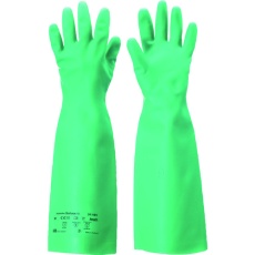 【37-185-7】アンセル 耐溶剤作業手袋 アルファテック ソルベックス厚手ロング 37-185 Sサイズ