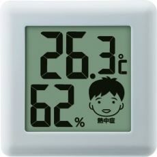 【O-282WT】dretec デジタル温湿度計「ピッコラ」 ホワイト