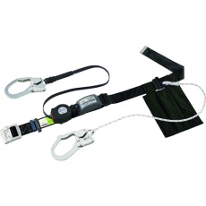 【SLN505-W-BL】タイタン リーロックS2NEOライト ロック装置付巻取器+補助ロープ式胴ベルト ブラック(墜落制止用器具)