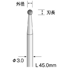 【AD5908】ミニモ 電着CBNバー #120 φ3.5