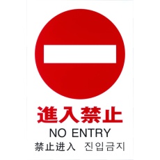 【TGP2032-5】光 多国語ピクトサイン 進入禁止