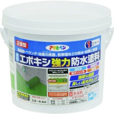 【606297】アサヒペン 水性エポキシ強力防水塗料 1KGセット ライトグリーン
