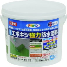 【606341】アサヒペン 水性エポキシ強力防水塗料 2KGセット ダークグリーン
