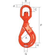 【PLH-1.2S】大洋 セルフロッキングフックスイベル 1.2t