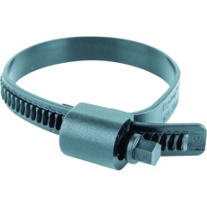 【PWD-13-75-SC-PA66-BK】HCL 樹脂製ホースバンド Ezyclamp 締付径25.0～75.0mm 対辺8.0mm ナイロン66