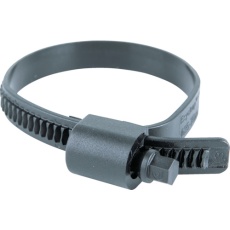 【PWD-13-75-SC-PA12-BK】HCL 樹脂製ホースバンド Ezyclamp 締付径25.0～75.0mm 対辺8.0mm ナイロン12