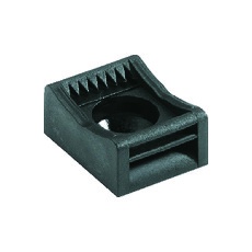 【3011-002】HEBOTEC フックアンドループバンド10mm幅 ベース固定具 ケーブル径4-20mm M4ねじ止め 10個入り