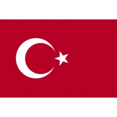 【406485】東京製旗 卓上旗(16×24cm)トルコ