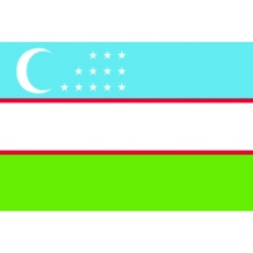 【406144】東京製旗 卓上旗(16×24cm)ウズベキスタン