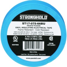 【ST17-075-66BU】ストロングホールド StrongHoldビニールテープ 一般用途用 青 幅19.1mm 長さ20m ST17-075-66BU