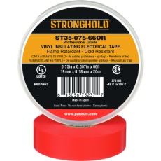 【ST35-075-66OR】ストロングホールド StrongHoldビニールテープ 耐熱・耐寒・難燃 プロ仕様グレード オレンジ 幅19.1mm 長さ20m ST35-075-66OR