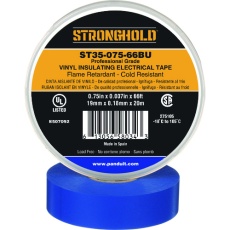 【ST35-075-66BU】ストロングホールド StrongHoldビニールテープ 耐熱・耐寒・難燃 プロ仕様グレード 青 幅19.1mm 長さ20m ST35-075-66BU