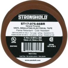 【ST17-075-66BR】ストロングホールド StrongHoldビニールテープ 一般用途用 茶 幅19.1mm 長さ20m ST17-075-66BR