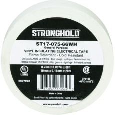 【ST17-075-66WH】ストロングホールド StrongHoldビニールテープ 一般用途用 白 幅19.1mm 長さ20m ST17-075-66WH
