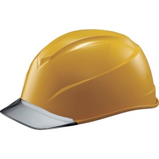 【123-JZV-V2-Y5-J】タニザワ エアライトS搭載ヘルメット(透明バイザータイプ・溝付) 透明バイザー:グレー/帽体色:黄