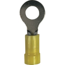 【EV10-6RB-Q】ストロングホールド ビニール絶縁被覆付圧着端子(丸形) 電線サイズ:AWG12～10/3.5～5.5sq 取付ネジ:M3 25個入り EV10-6RB-Q