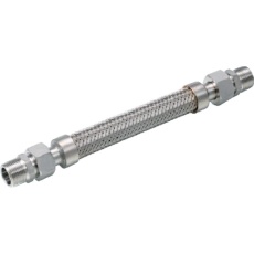 【S225T-10AX1000L MXM 304SS】テクノフレックス 袋ナット・アダプター型フレキシブルホース S225T-10AX1000L オスXオスアダプター304SS