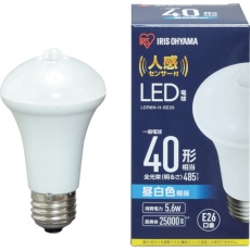 【LDR6N-H-SE25】IRIS 522539 LED電球人感センサー付 E26 40形相当 昼白色(485lm