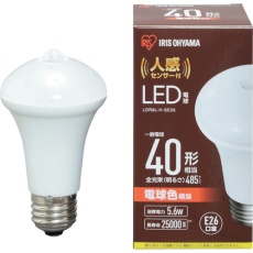 【LDR6L-H-SE25】IRIS 522541 LED電球人感センサー付 E26 40形相当 電球色(485lm)