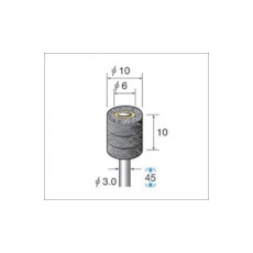 【48786】ナカニシ スポンジサンダー 研磨砥粒入 (3本入) 粒度#400 外径10mm