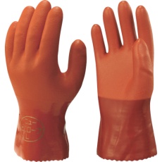 【NO612-L】ショーワ 塩化ビニール手袋 No612ニュービニローブ2双パック オレンジ Lサイズ
