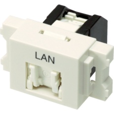 【VOL-6OCBZL-WHL】コーニング Cat6 RJ45モジュラージャック+JISプレート用アダプタセット