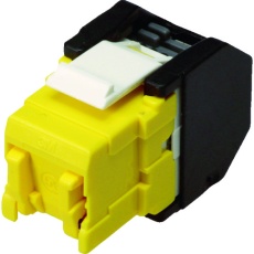 【VOL-OCK5E-U-Y】コーニング RJ45モジュラージャック ツールレスタイプ Cat5e 黄
