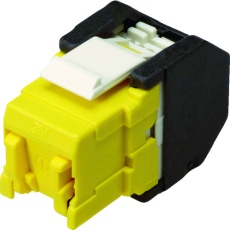 【VOL-OCK6-U-Y】コーニング Cat6 RJ45モジュラージャック ツールレスタイプ 黄