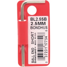 【BL2.5SB】ボンダス ボールポイント・L-レンチ ショート メッキ 2.5mm