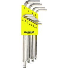 【BLX12B】ボンダス ボールポイント L-レンチ メッキ インチ セット12本組(0.050-5/16)