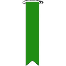 【125102】緑十字 ビニールリボン(胸章) 緑無地タイプ リボン-100(緑) 120×25mm 10本組 エンビ