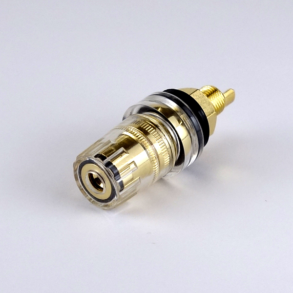 【BI-3810G/B】スピーカーターミナル 黒 9.5φ穴 パネル用