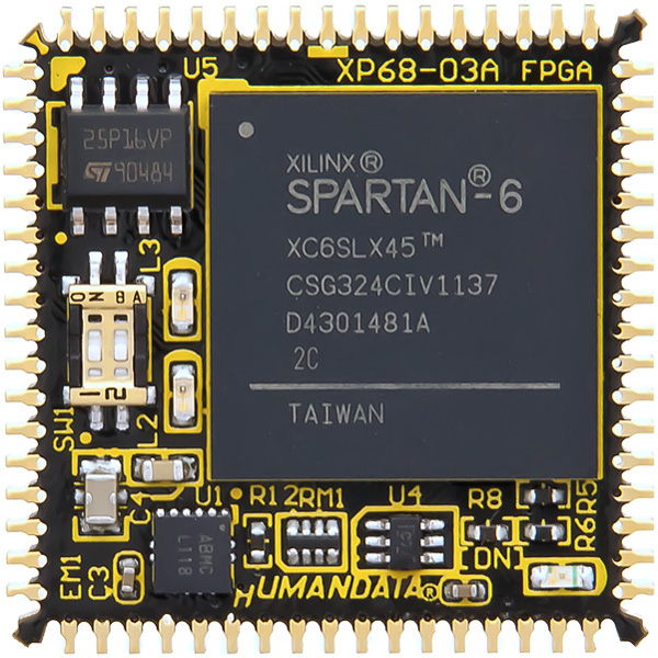 【XP68-03-LX45】PLCC68 Spartan-6 FPGAモジュール