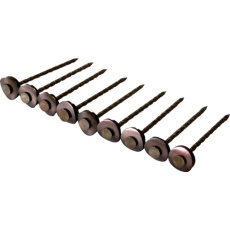 【10176004】ダイドーハント ステンレス連結傘釘パワースクリュー 12×75 ブロンズ 9本×10連入
