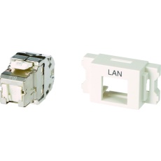 【VOL-6AOCBZL-WHL】コーニング Cat6A RJ45モジュラージャック+JISプレート用アダプタセット