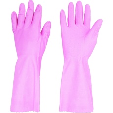 【755-M】ビニスター 塩化ビニール手袋 トワローブフルール中あつ手 ピンク M