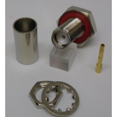 【SMA-RSFB-RG142BU】SMA型 同軸コネクタ 防水パネルジャック丸形