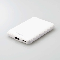 【DE-C37-5000WH】薄型コンパクトモバイルバッテリー(5000mAh/2.4A/Cx1＋Ax1)