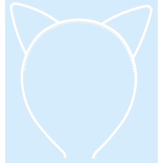 【14621】耳付きカチューシャ ホワイト