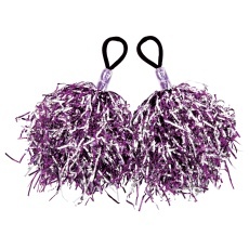 【1623】ハンドフリーポンポン パープルシルバー