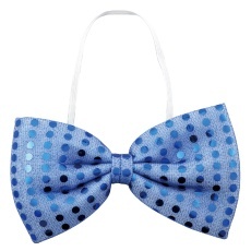 【2297】キラキラ蝶ネクタイ 青