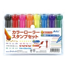 【3106】カラーローラースタンプセット(8色)
