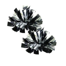 【3512】ハンドフリーチアポンポン ブラックシルバー