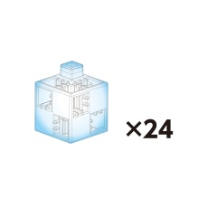 【77890】Artecブロック基本四角24Pクリア